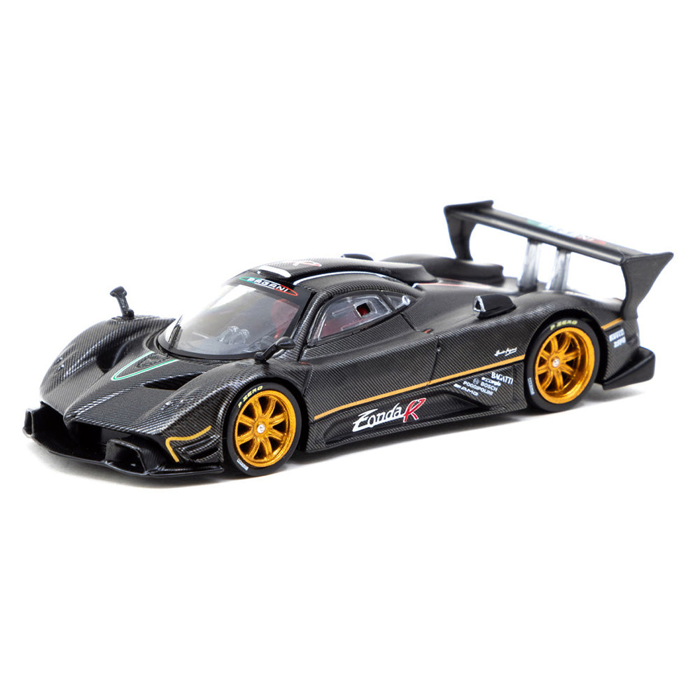 (PRE-ORDER) Tarmac Works GLOBAL64 1:64 Pagani Zonda R Matte Exposed Carbon Fiber T64G-TL015-BCF