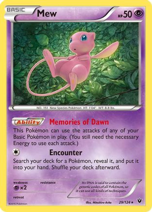 Mew 29/124 - XY Fates Collide Holofoil