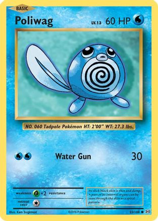 Poliwag 23/108 - XY  Evolutions Reverse Holofoil