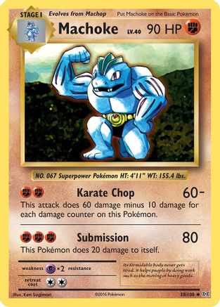 Machoke 58/108 - XY Evolutions Reverse Holofoil