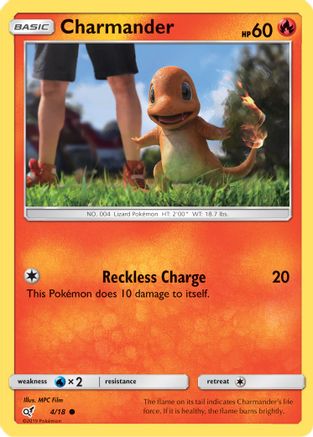 Charmander (Holo Common) 4/18 - Detective Pikachu Holofoil