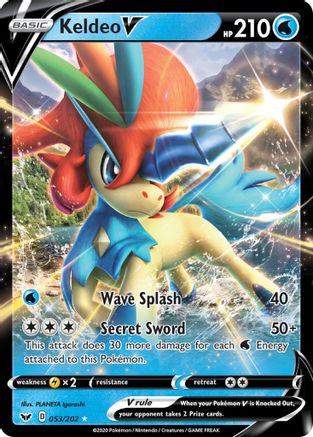 Keldeo V 53/202 - SWSH01 Sword & Shield Base Set Holofoil