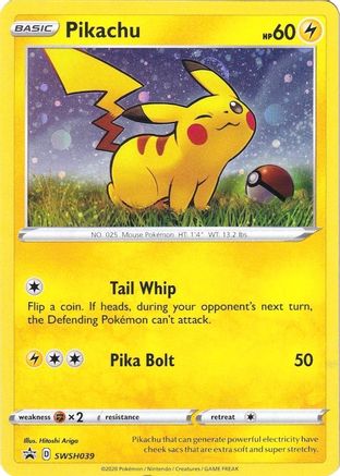 Pikachu - SWSH039 SWSH039/307 - SWSH Sword & Shield Promo Cards Holofoil