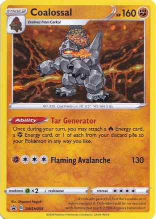 Coalossal - SWSH054 SWSH054/307 - SWSH Sword & Shield Promo Cards Holofoil