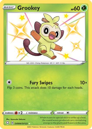 Grookey SV004/122 - Shining Fates Shiny Vault Holofoil