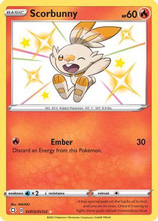 Scorbunny SV015/122 - Shining Fates Shiny Vault Holofoil