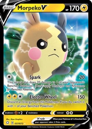 Morpeko V 37/72 - Shining Fates Holofoil
