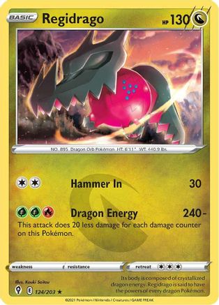 Regidrago 124/203 - SWSH07 Evolving Skies Reverse Holofoil