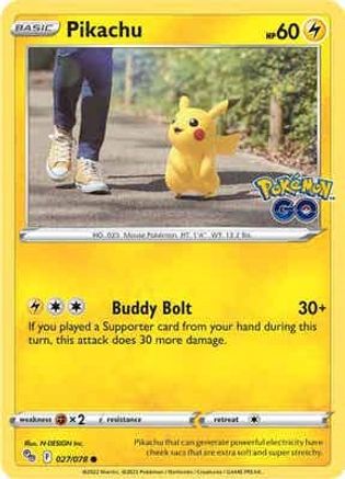 Pikachu (27) 27/78 - Pokemon GO Reverse Holofoil