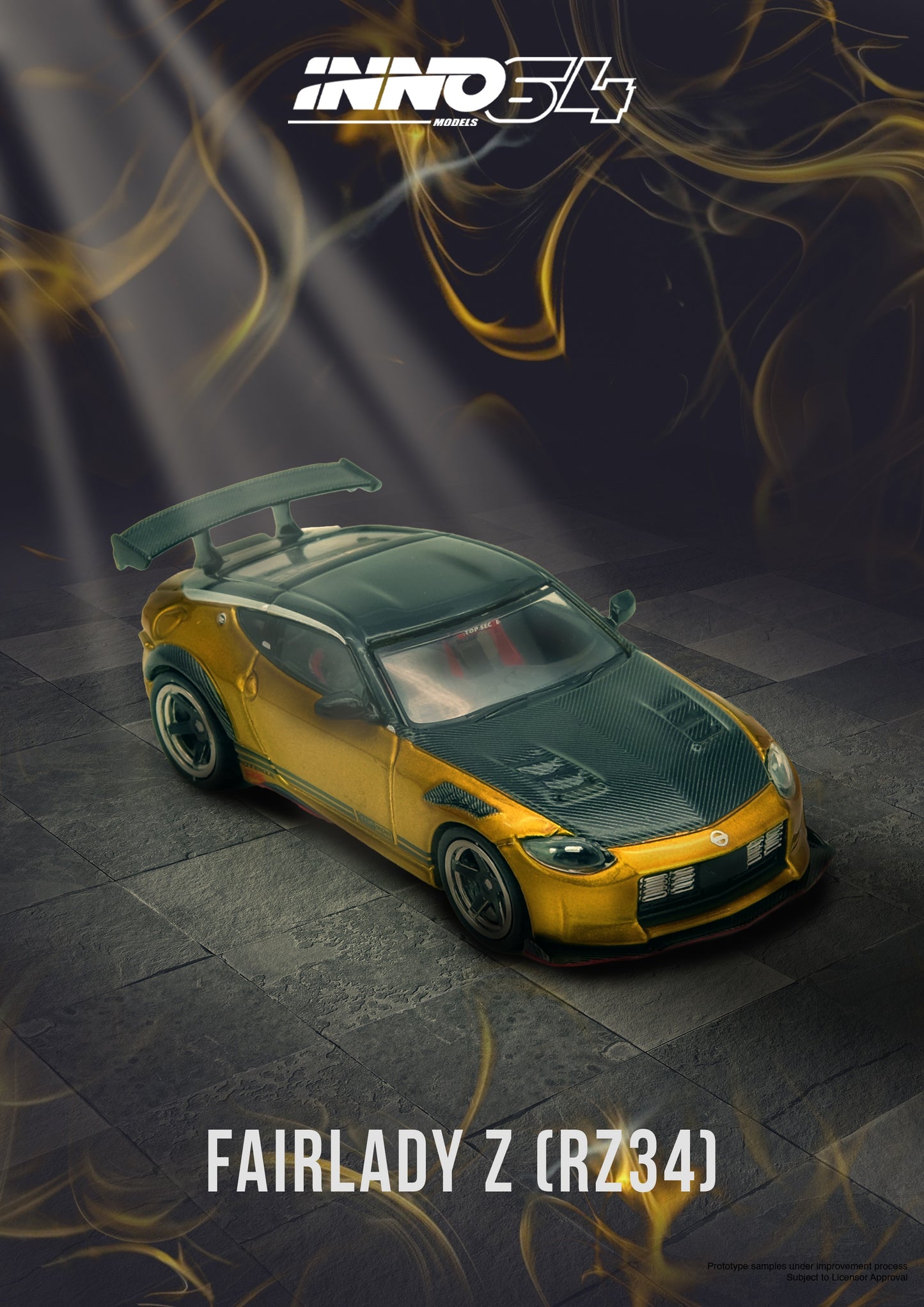 (PRE-ORDER) INNO64 1:64 TOP SECRET FAIRLADY Z (RZ34) Gold IN64-400ZTS-GOLD