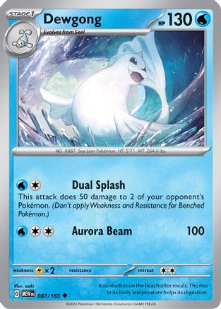 Dewgong 87 - SV Scarlet & Violet 151 Reverse Holofoil