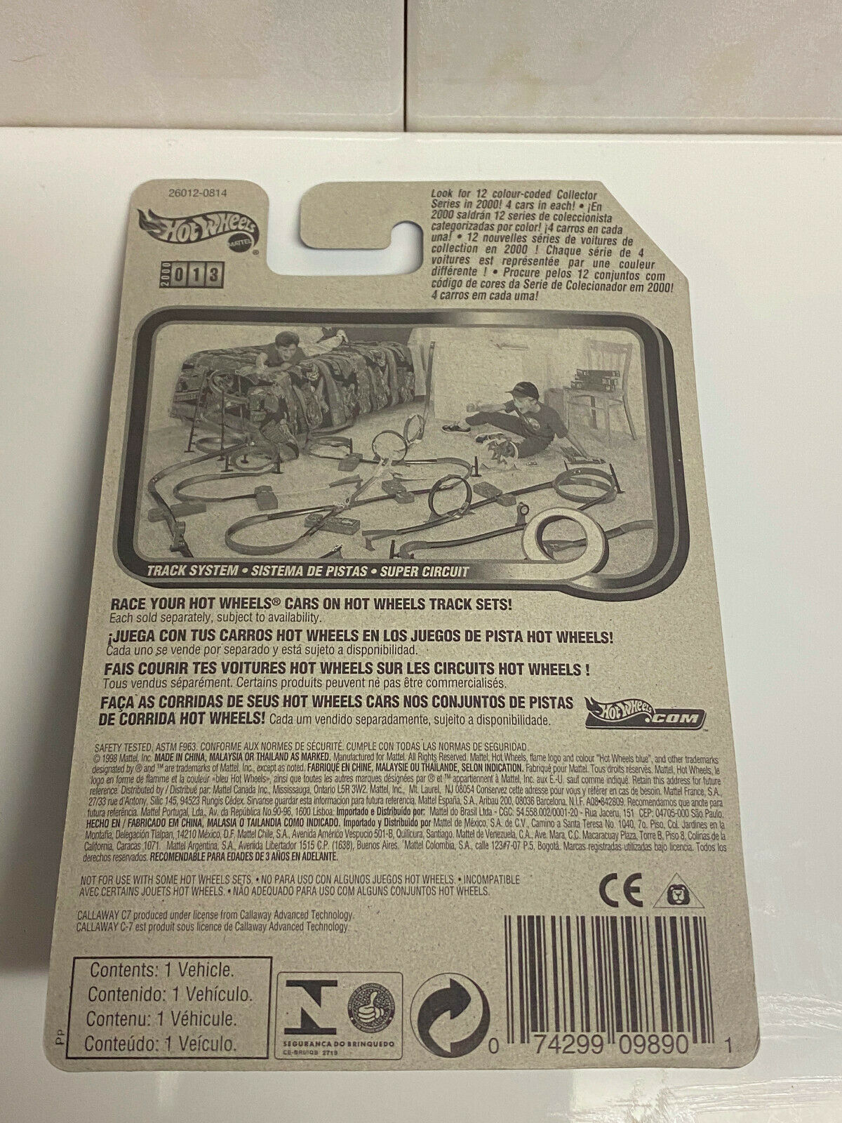 2000 Hot Wheels Snack Time Series Callaway C7 International Card NIP VHTF