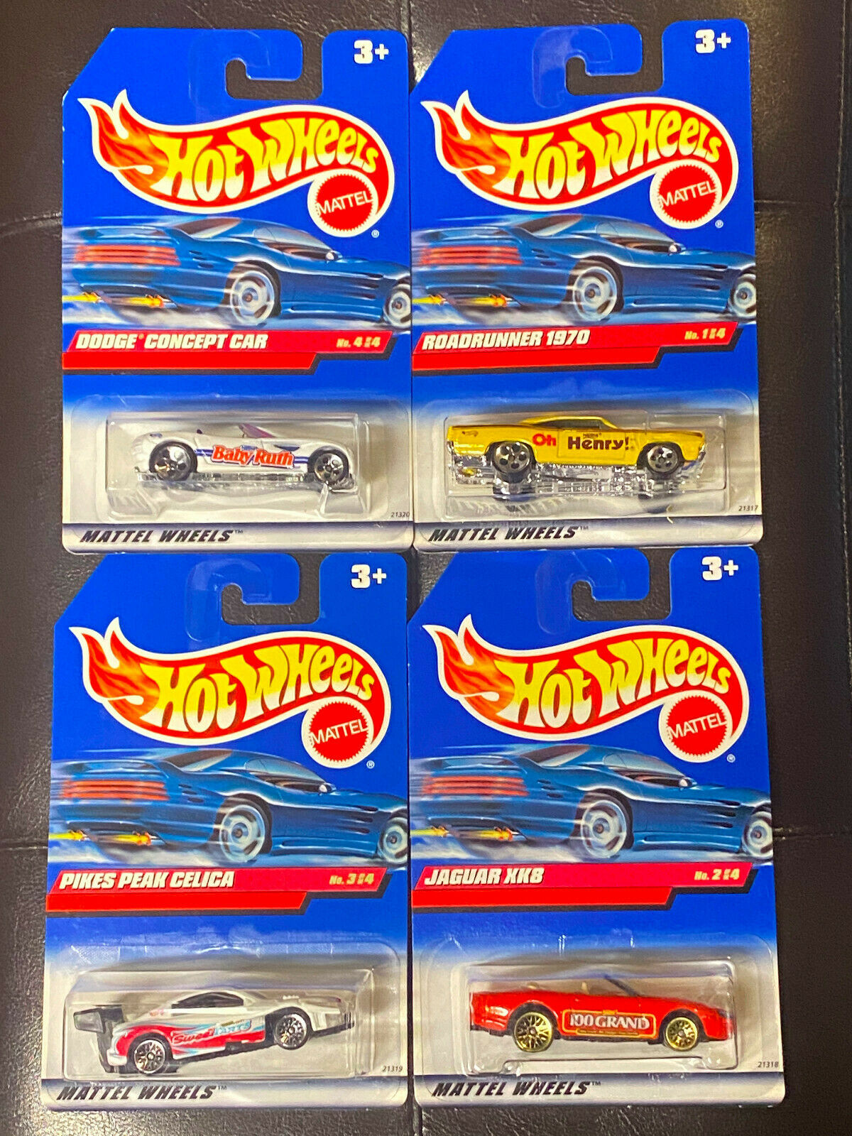 1999 Hot Wheels Sugar Rush Series II FULL SET OF 4 CARS International Cards NIP