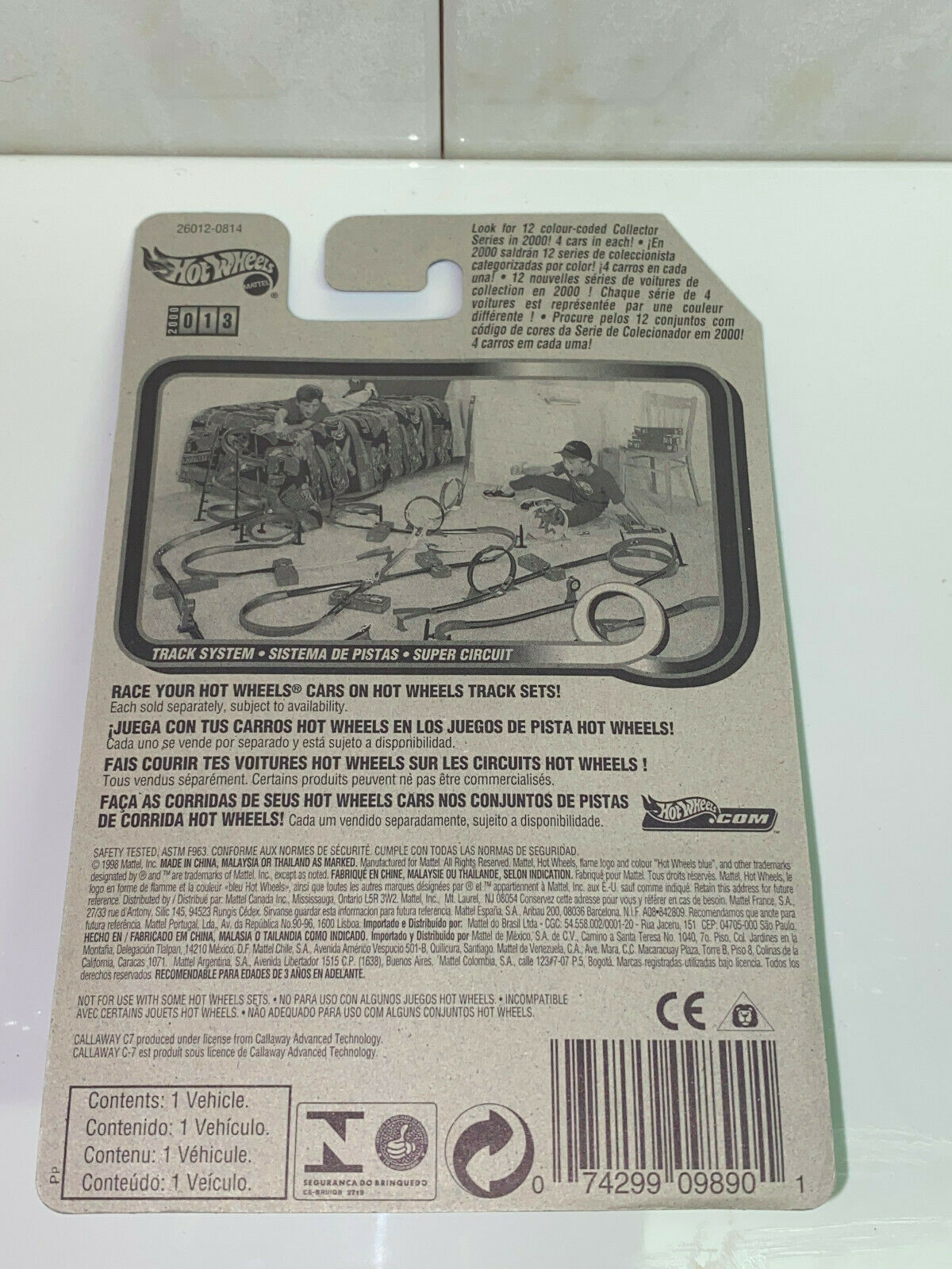 2000 Hot Wheels Snack Time Series Callaway C7 International Card NIP VHTF