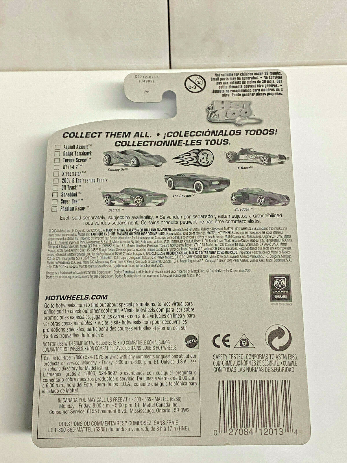 2004 Hot Wheels 2004 First Editions 80/100 Dodge Tomahawk #080 NIP