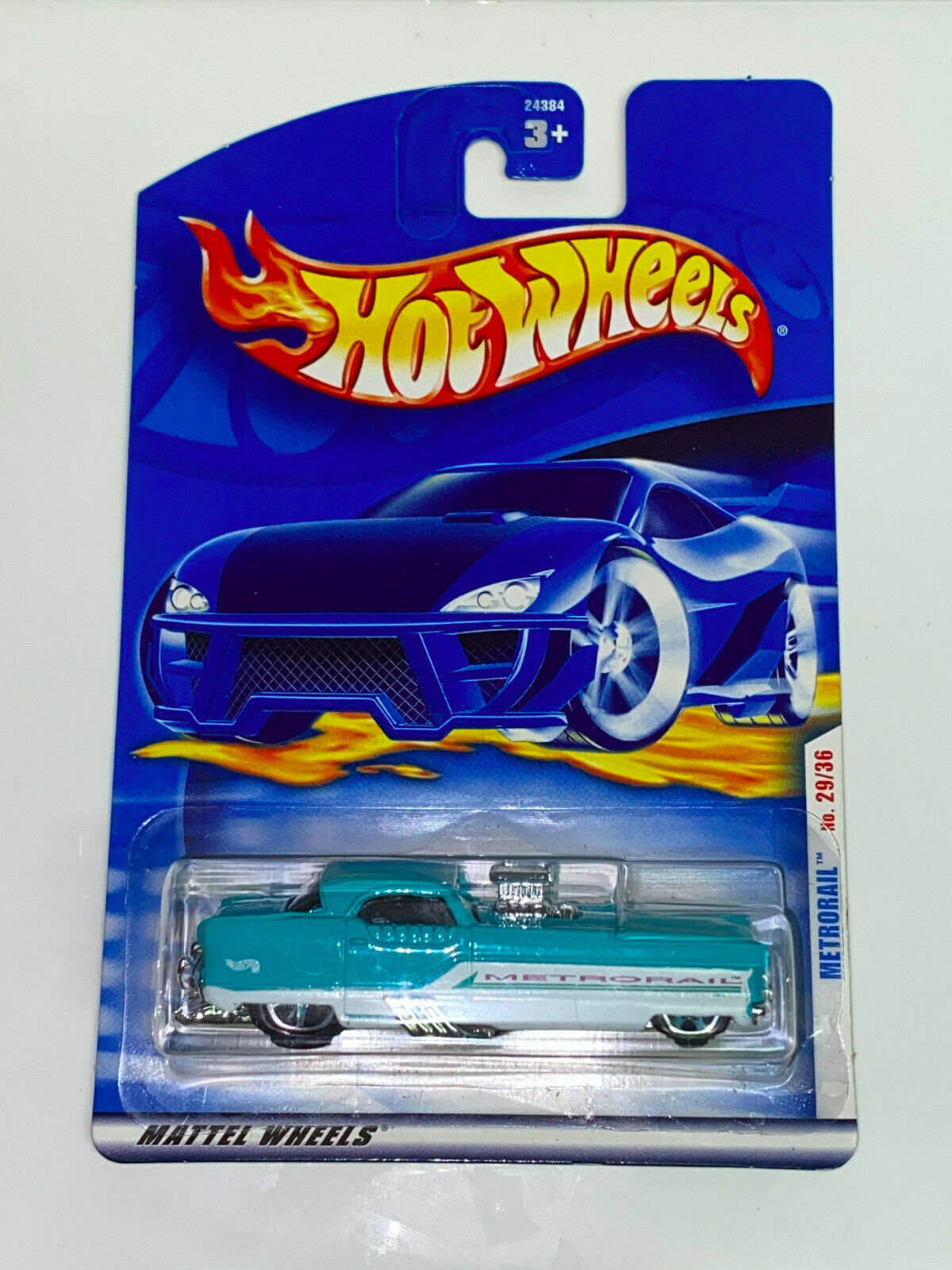 2000 Hot Wheels First Editions #23/36 Metrorail International Variation Card NIP