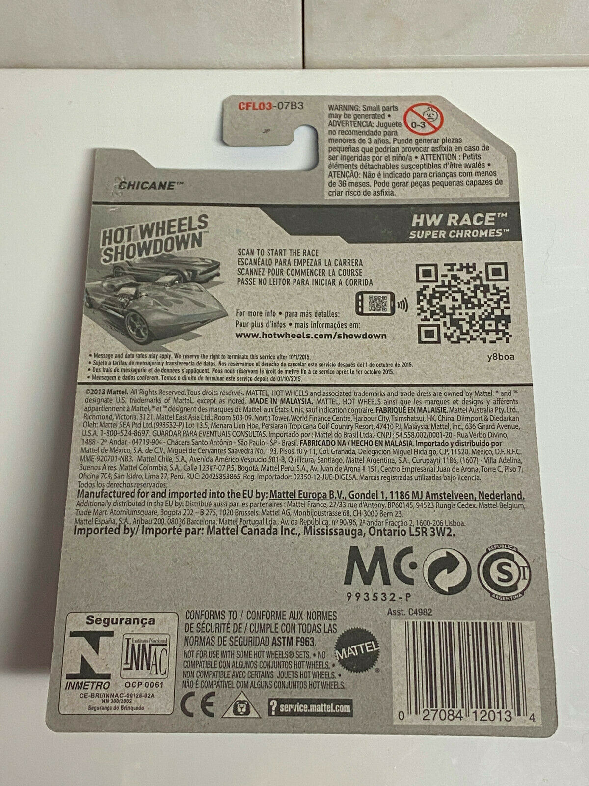 2014 Hot Wheels Treasure Hunts HW RACE Chicane International Card (Soft Corners)