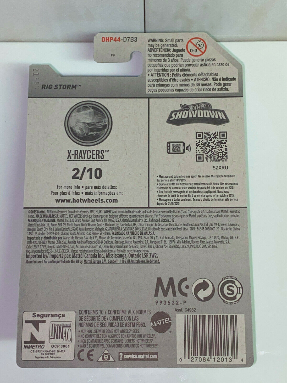 2016 Hot Wheels Treasure Hunts X-Raycers #2/10 Rig Storm International Card NIP