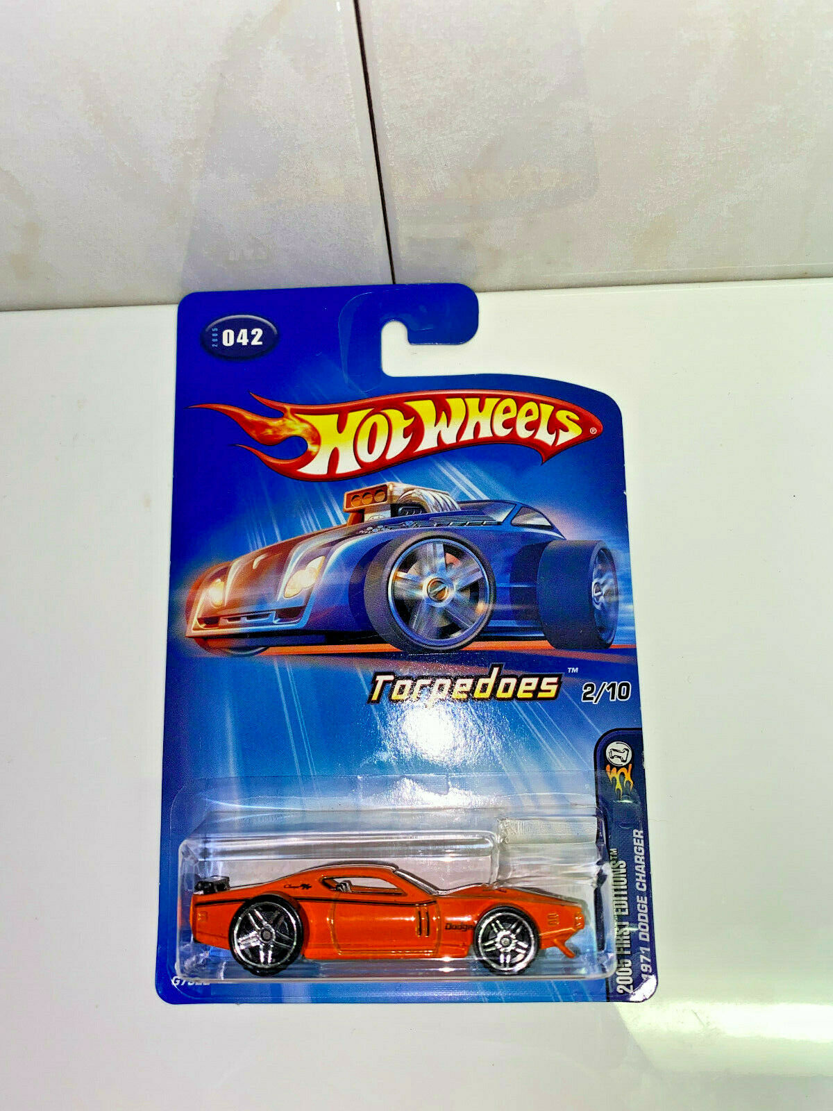 2005 Hot Wheels 2005 First Editions 1971 Dodge Charger NIP International Card