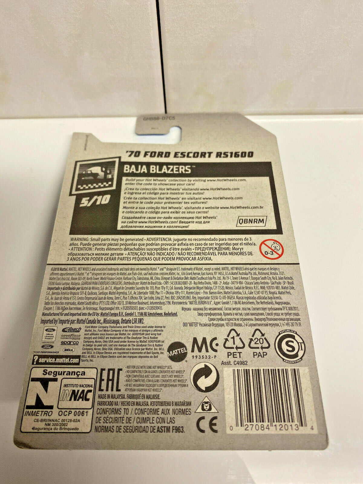 2020 Hot Wheels HW Baja Blazers 5/10 '70 Ford Escort RS1600 52/250 NIP