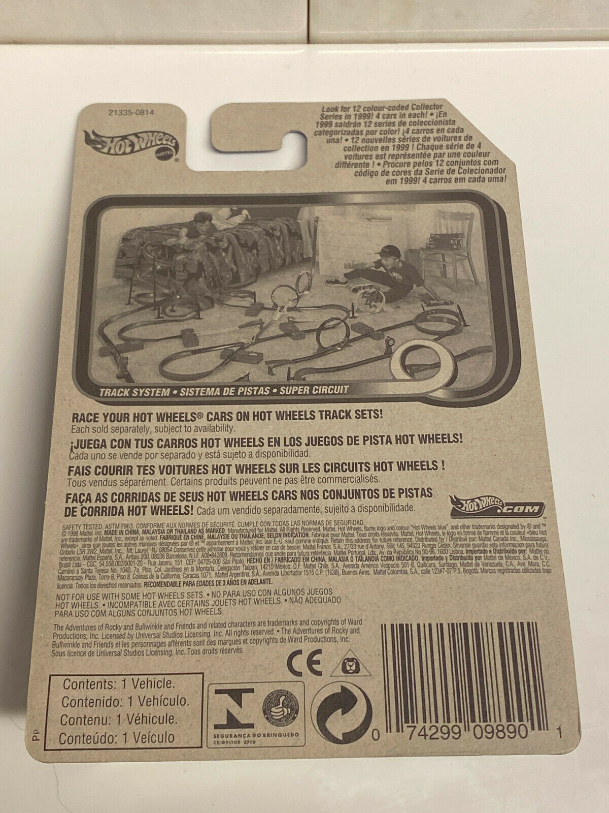 1999 Hot Wheels Car-Toon Friends Series Full Set 4 International Cards NIP VHTF