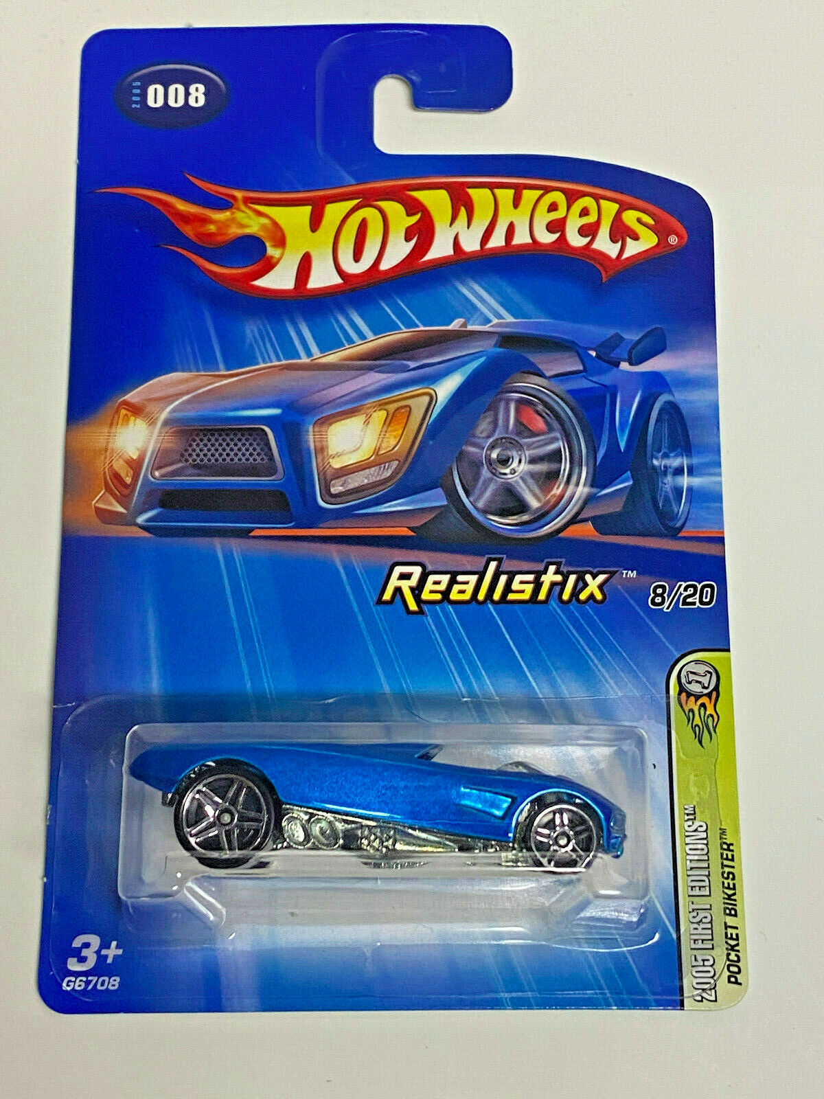 2005 Hot Wheels Realistix 8/20 2005 First Editions Pocket Bikester #008 NIP