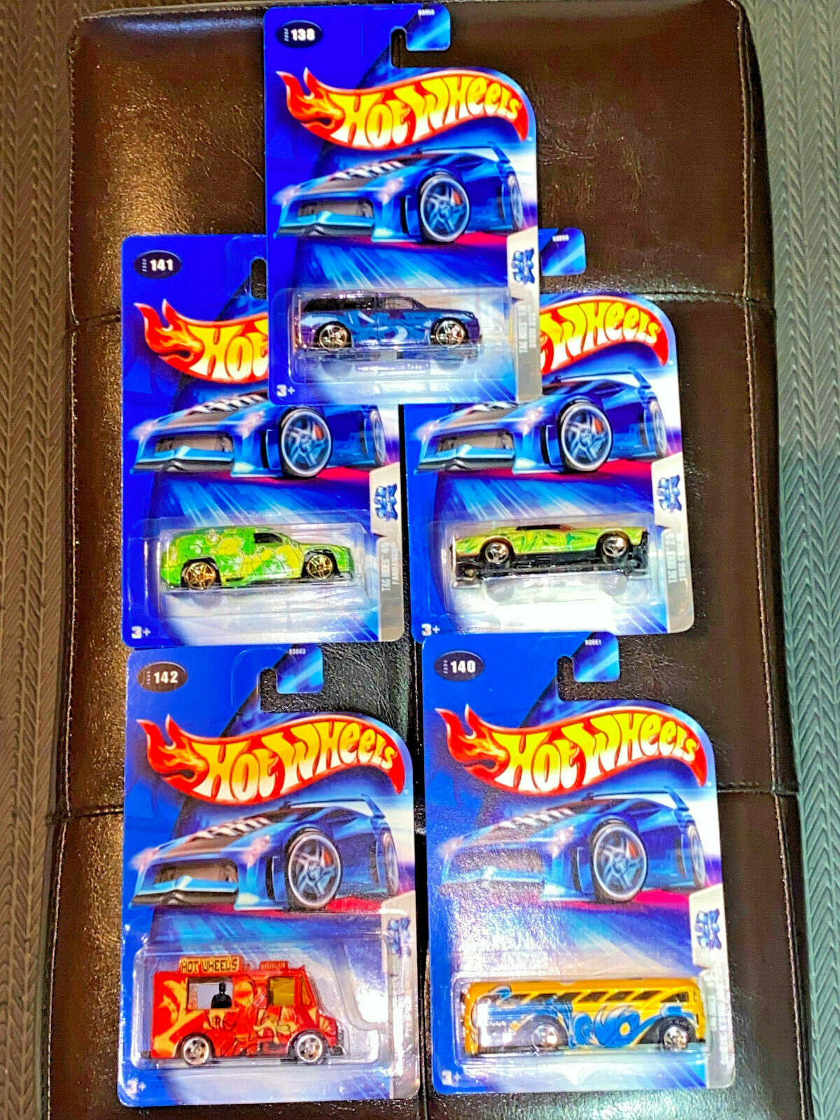 2004 Hot Wheels Tag Rides Full Set of 5 Vehicles #138,#139,#140,#141,#142 NIP