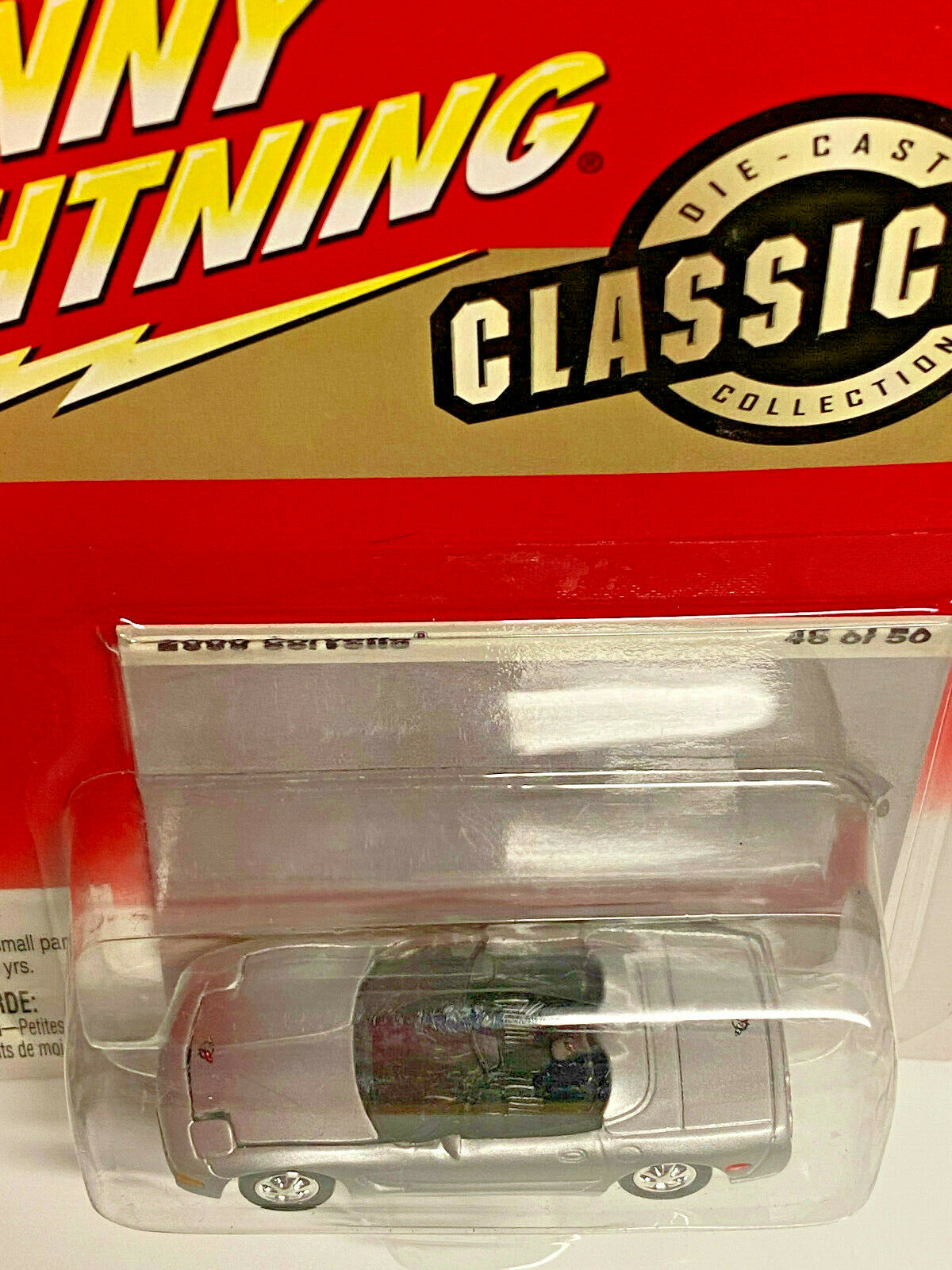 Johnny Lightning Classic Car 2000 Chevrolet Corvette Silver 46/50 NIP