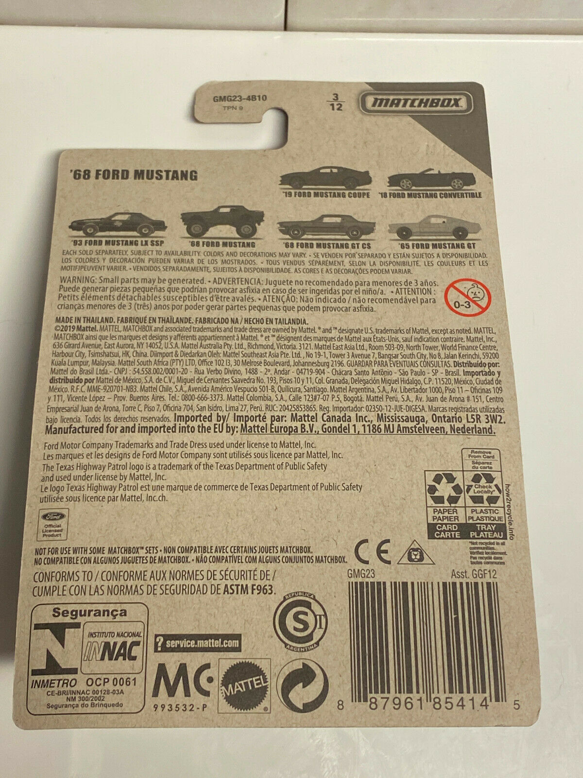 2020 Matchbox '68 Ford Mustang Rat Rod ERROR (Car Facing Wrong Way)
