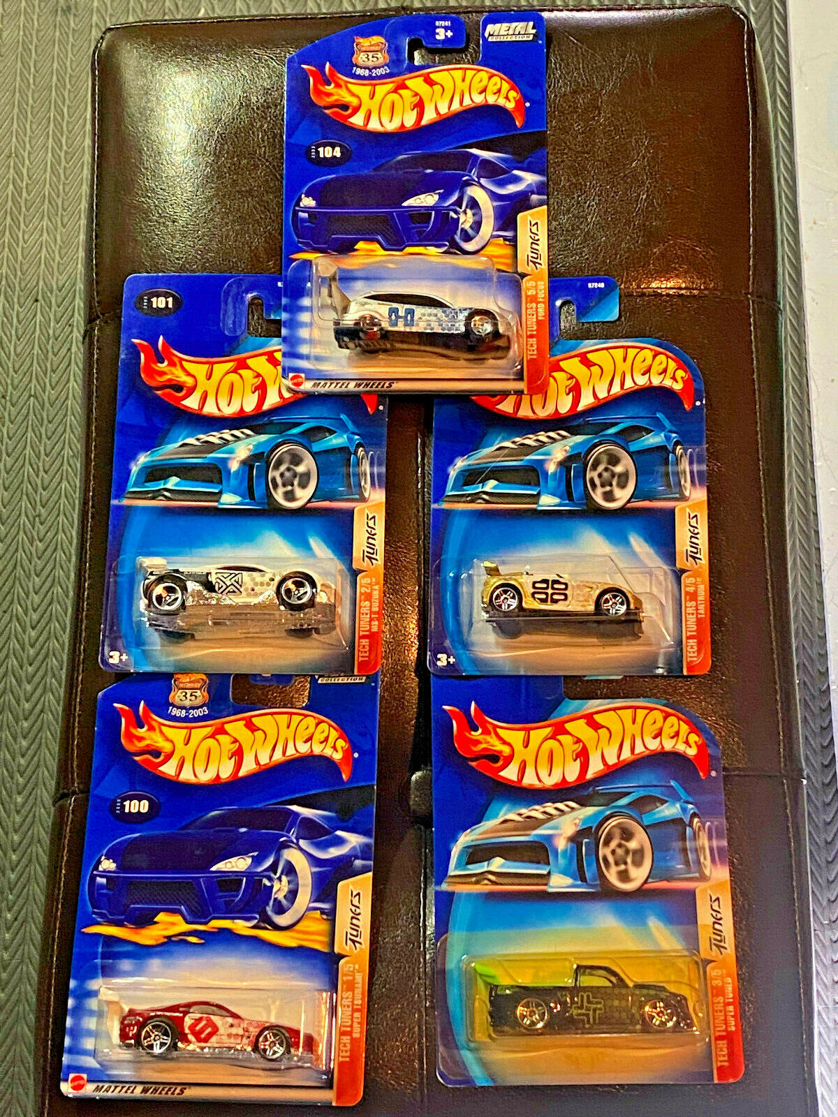 2003 Hot Wheels Tech Tuners Full Set Lot of 5 Cars #100,#101,#102,#103,#104 NIP