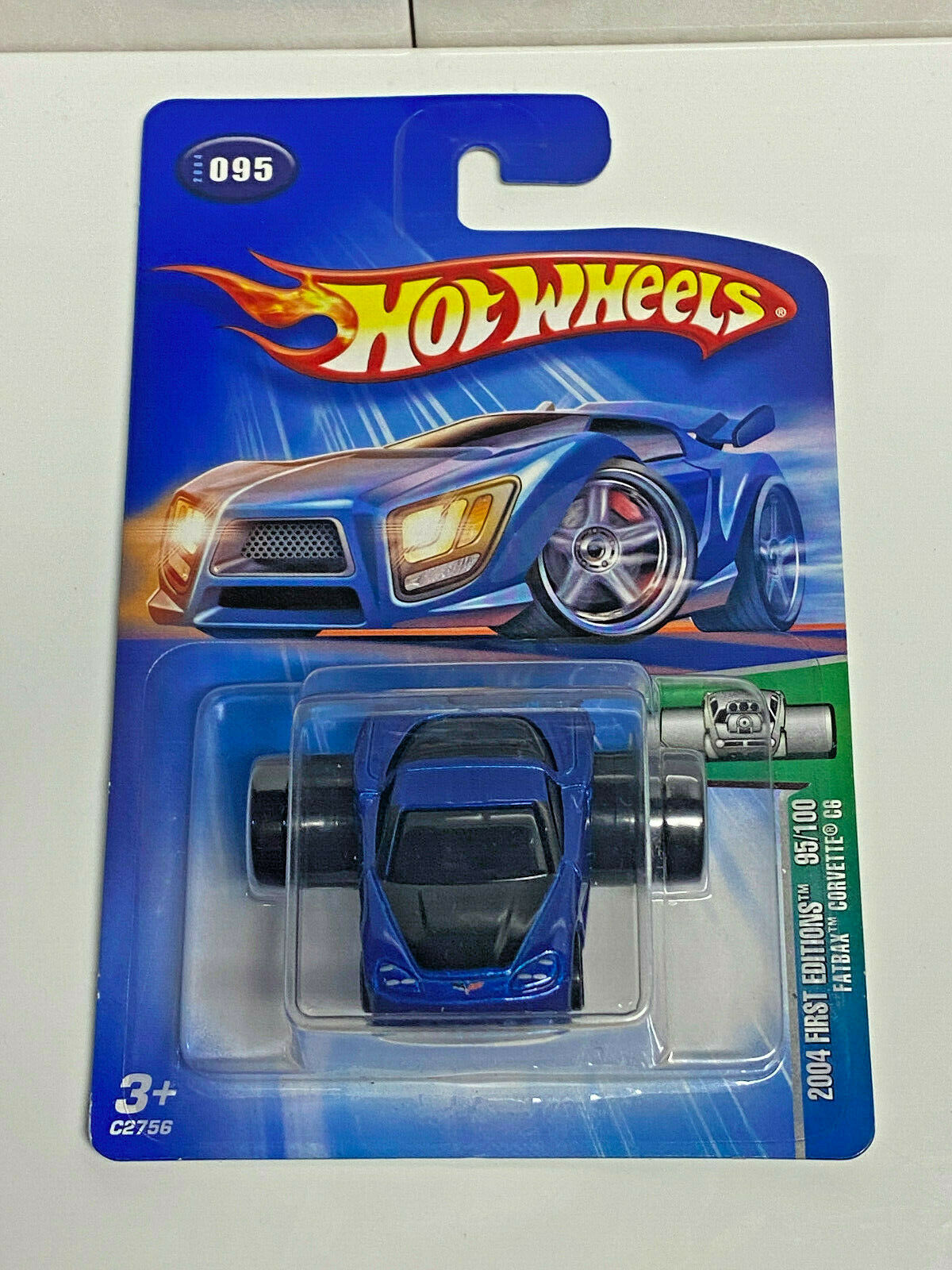 2004 Hot Wheels 2004 First Editions 95/100 Fatbax Corvette C6 #095 (Soft Corners)