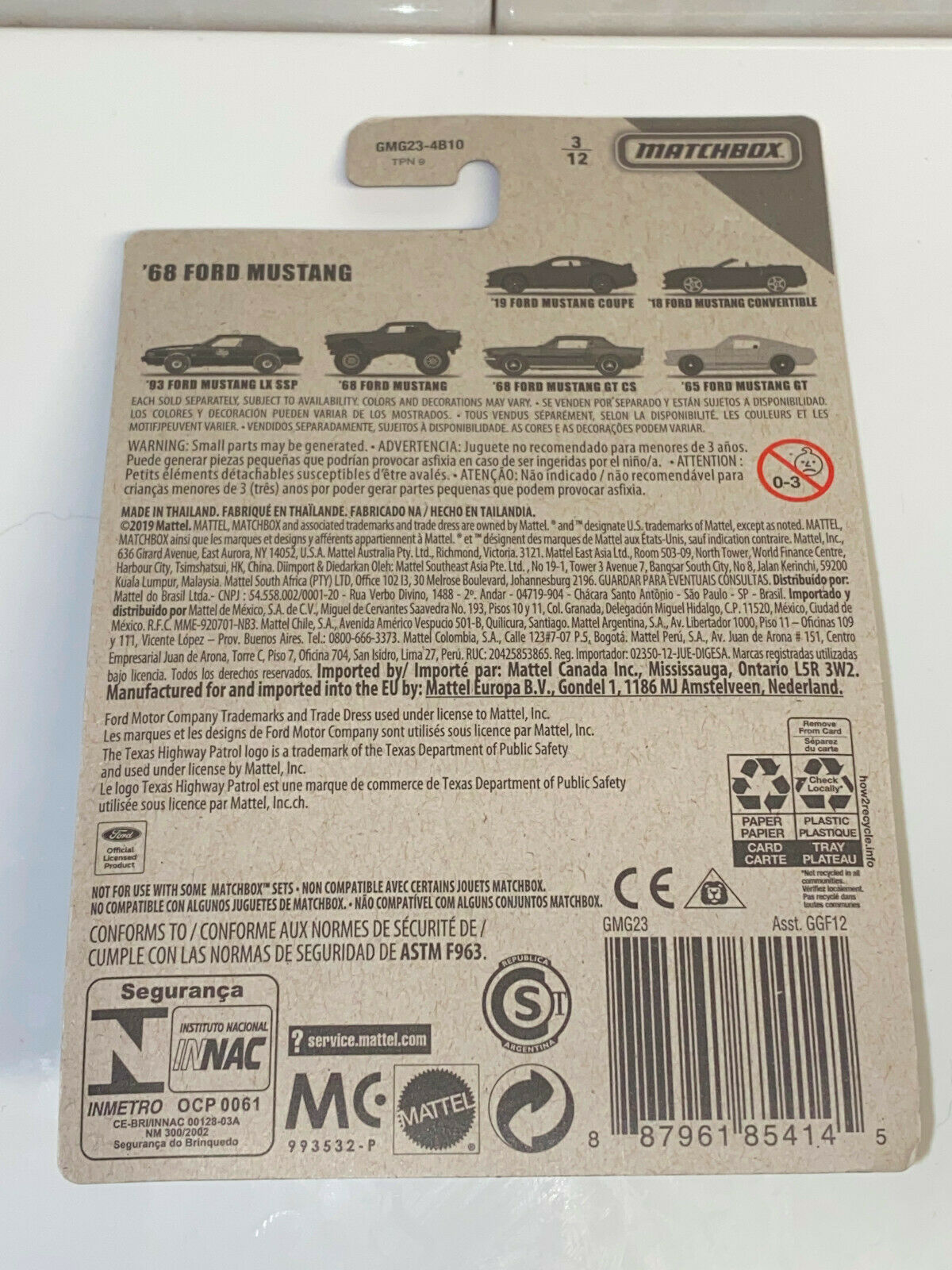 2020 Matchbox '68 Ford Mustang Rat Rod ERROR (Car Facing Wrong Way)