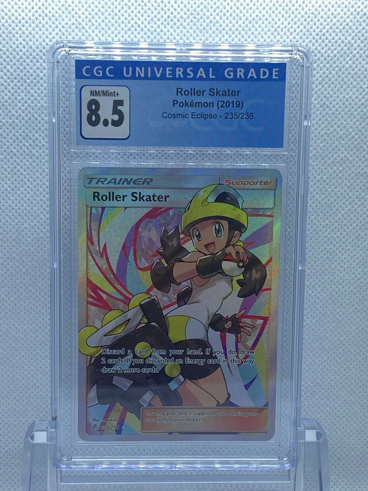 Pokémon Cosmic Eclipse (2019) 235/236 Trainer Roller Skater FA 8.5 CGC