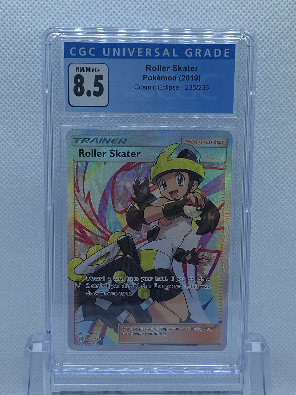 Pokémon Cosmic Eclipse (2019) 235/236 Trainer Roller Skater FA 8.5 CGC
