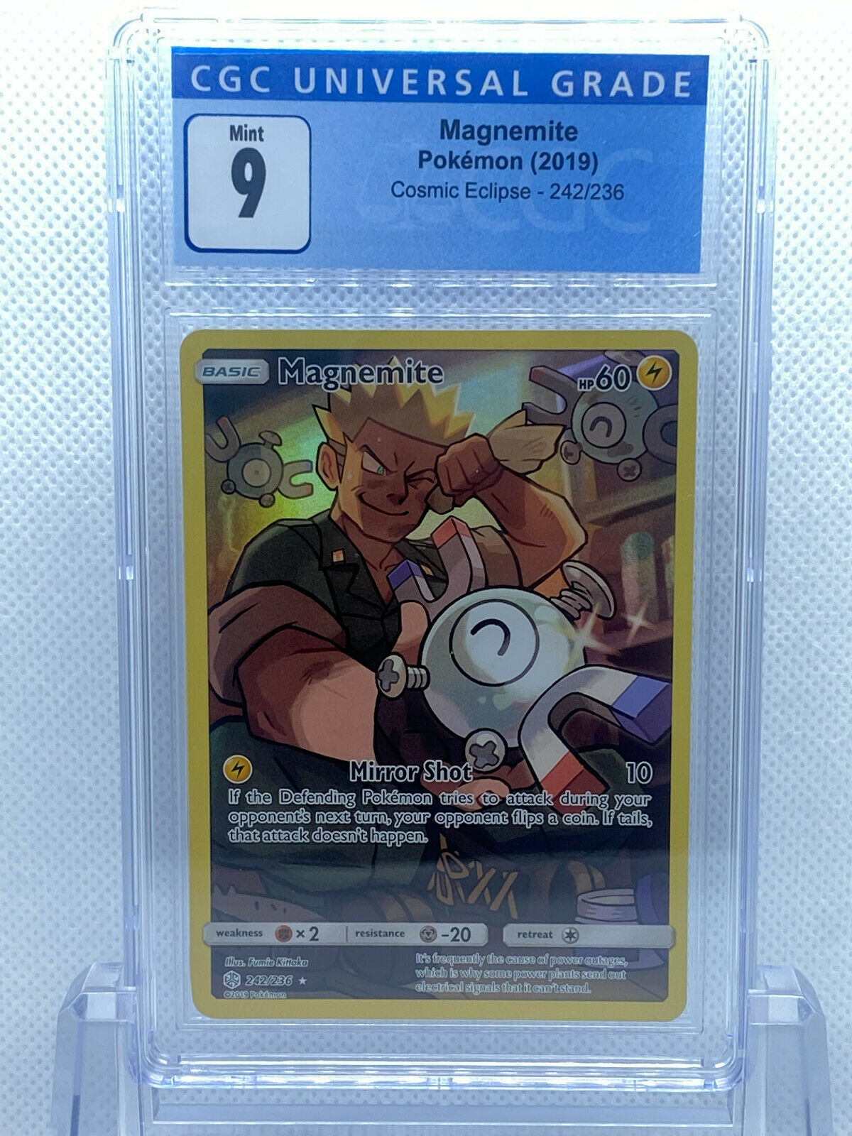 Pokémon Cosmic Eclipse (2019) 242/236 Magnemite SR MINT 9 CGC
