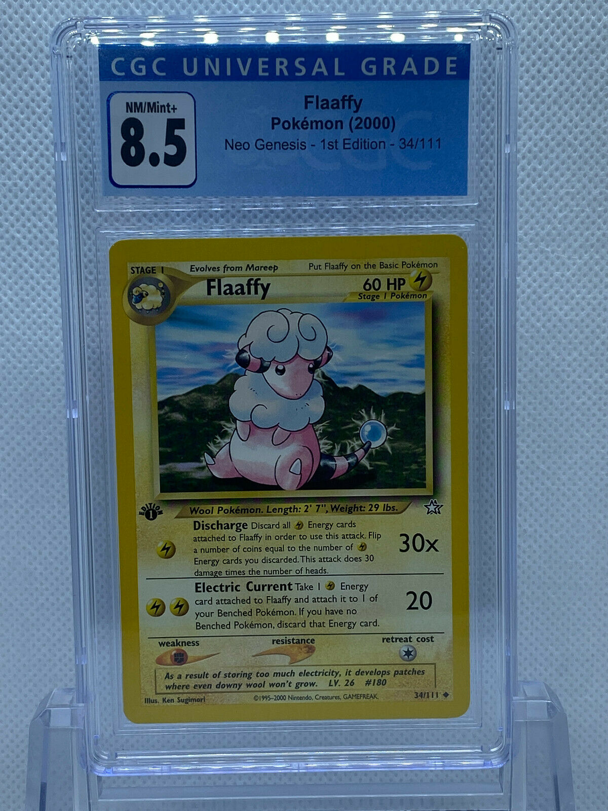 pokemon card flaaffy Flaaffy (34/111) - Neo Genesis 1st Edition