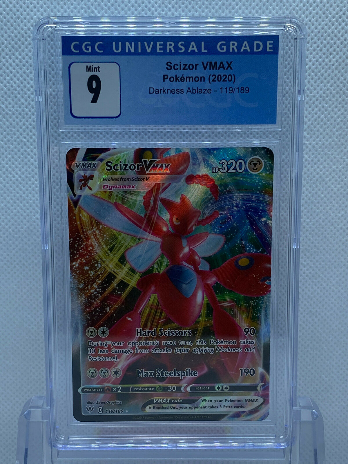Pokémon Darkness Ablaze (2020) Scizor Vmax 119/189 CGC 9 Mint