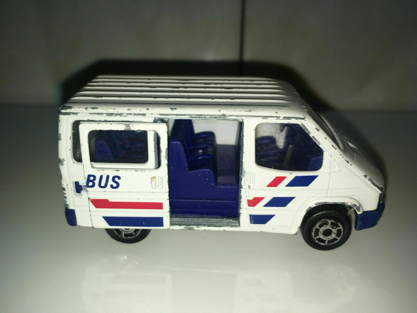RARE VINTAGE 1988 Majorette N.243 FORD TRANSIT CITY BUS Made in France
