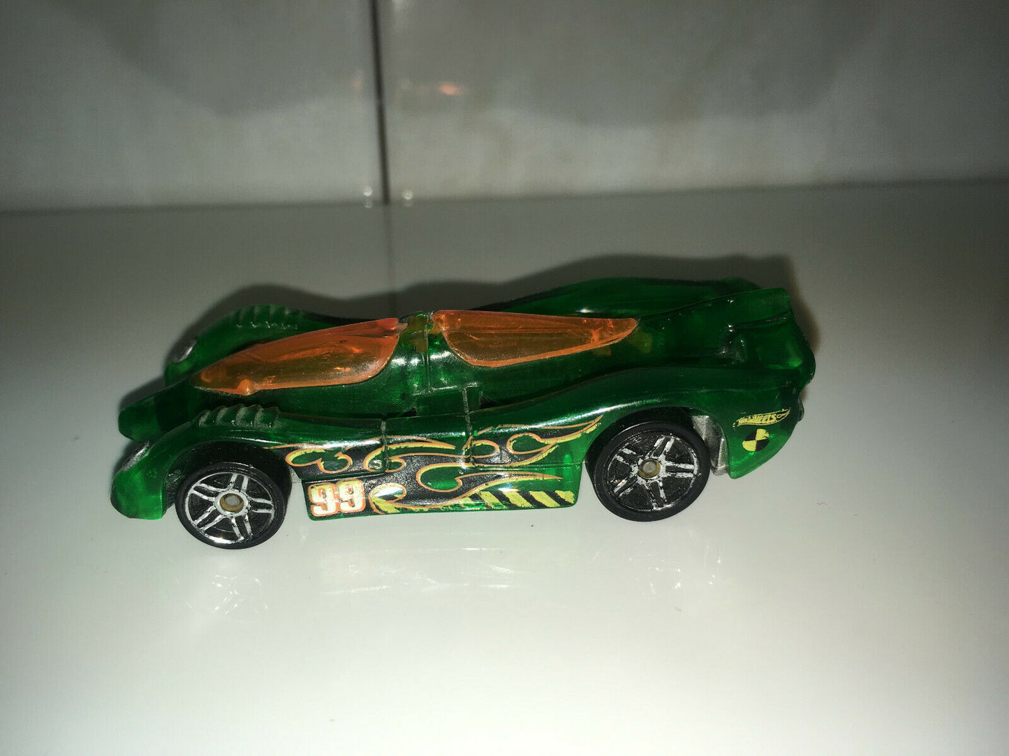 1994 Hot Wheels Power Pistons No.99 Green and Orange Loose