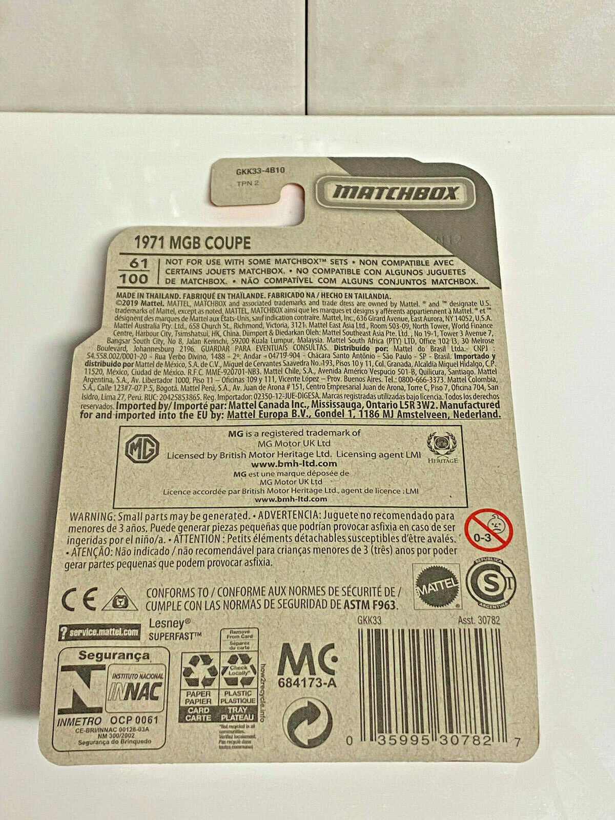 2020 Matchbox MBX Countryside #61/100 1971 MGB Coupe RED NIP