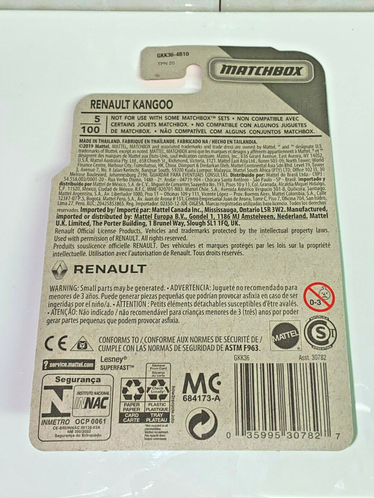 2020 Matchbox MBX City Renault Kangoo #5/100 NIP