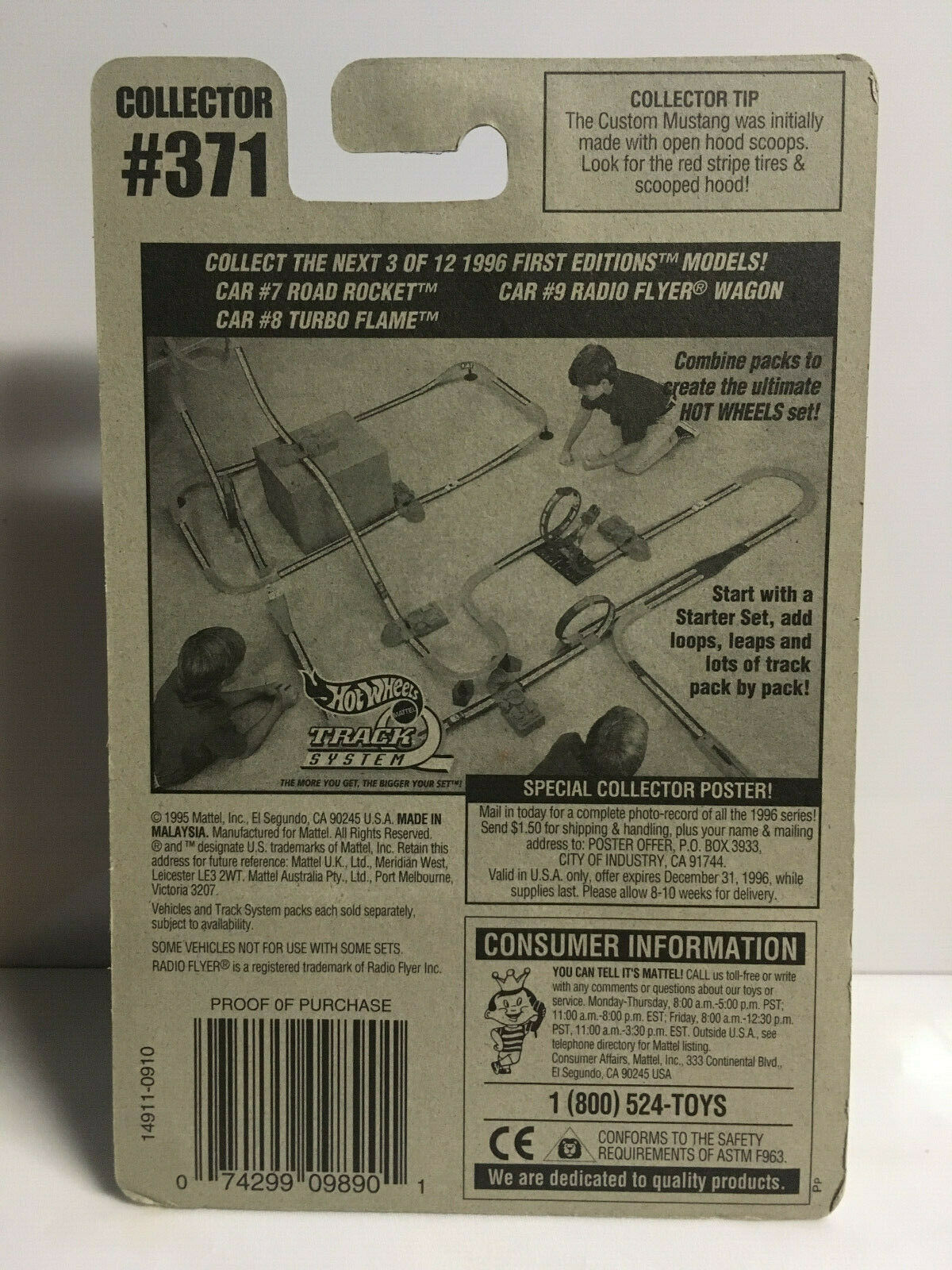 1996 Hot Wheels First Editions Road Rocket #371 7/12 NIP