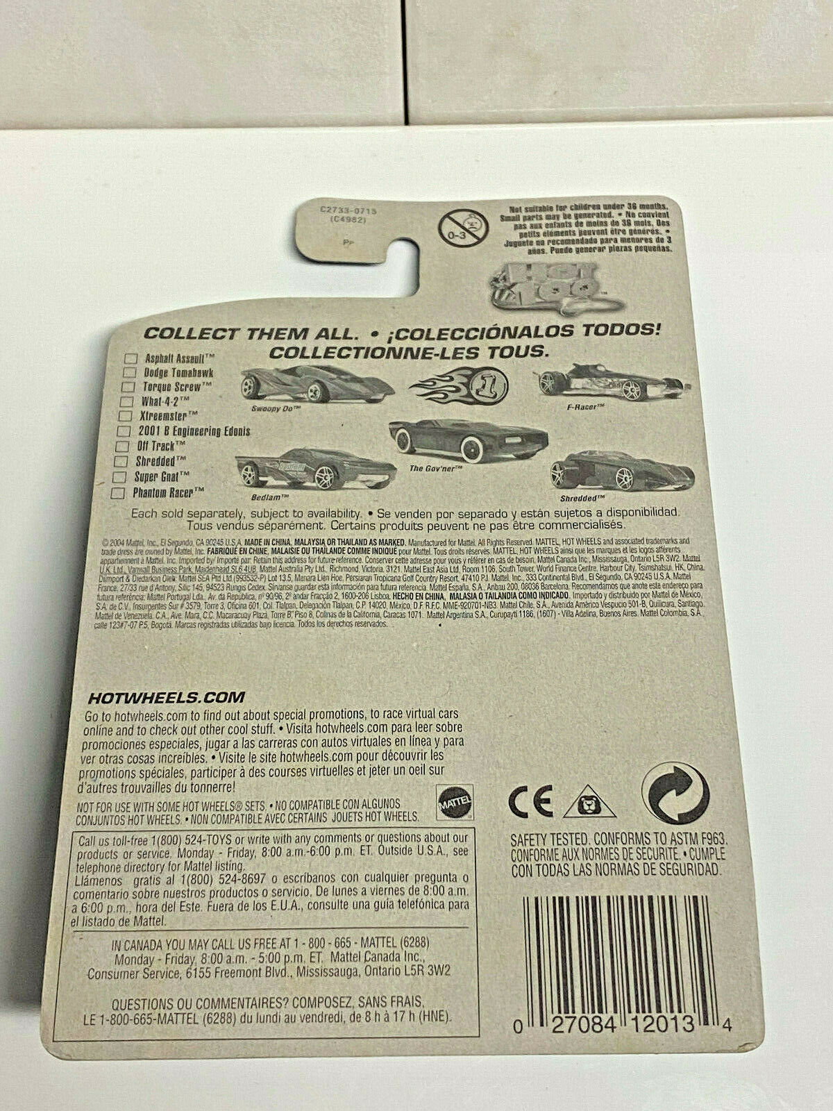 2004 Hot Wheels 2004 First Editions 70/100 CUL8R NIP INTERNATIONAL CARD