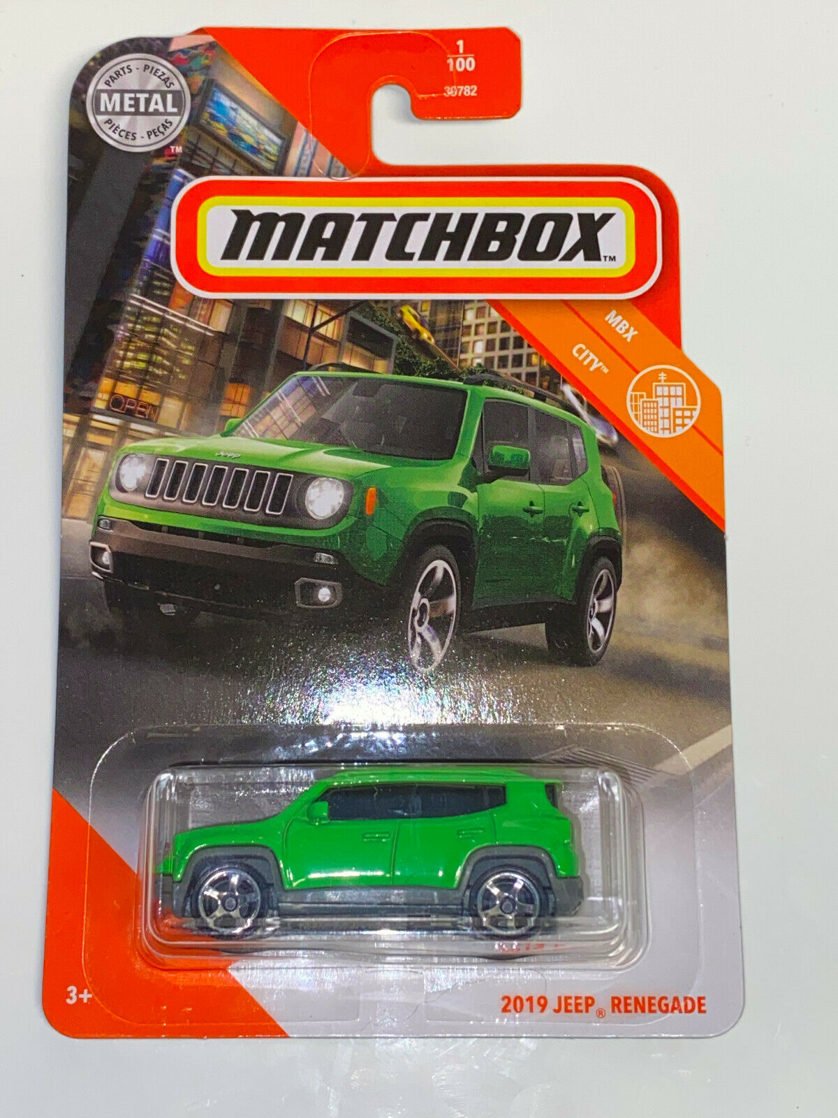 2020 Matchbox MBX City #1/100 2019 Jeep Renegade Lime Green NIP