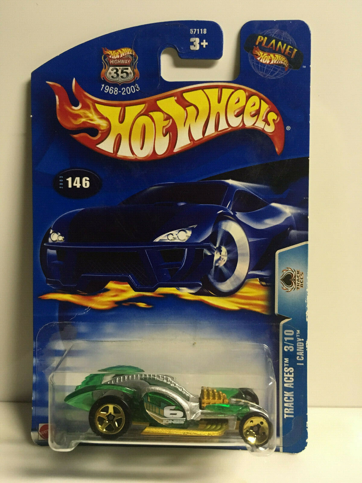 2003 Hot Wheels Track Aces #146 3/10 I CANDY Green