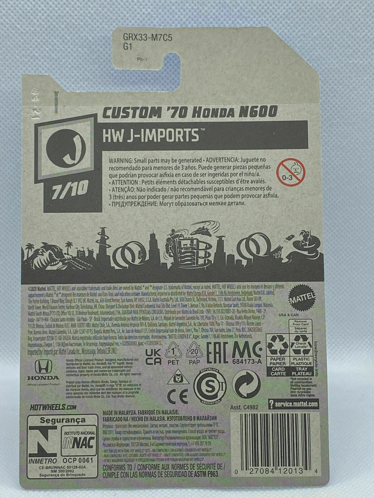 2021 Hot Wheels HW J-Imports #7/10 Custom '70 Honda N600 #187/250 NIP