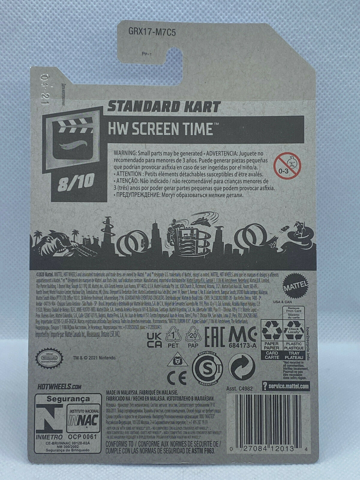 2021 Hot Wheels HW Screen Time 8/10 Mario Kart Standard Cart