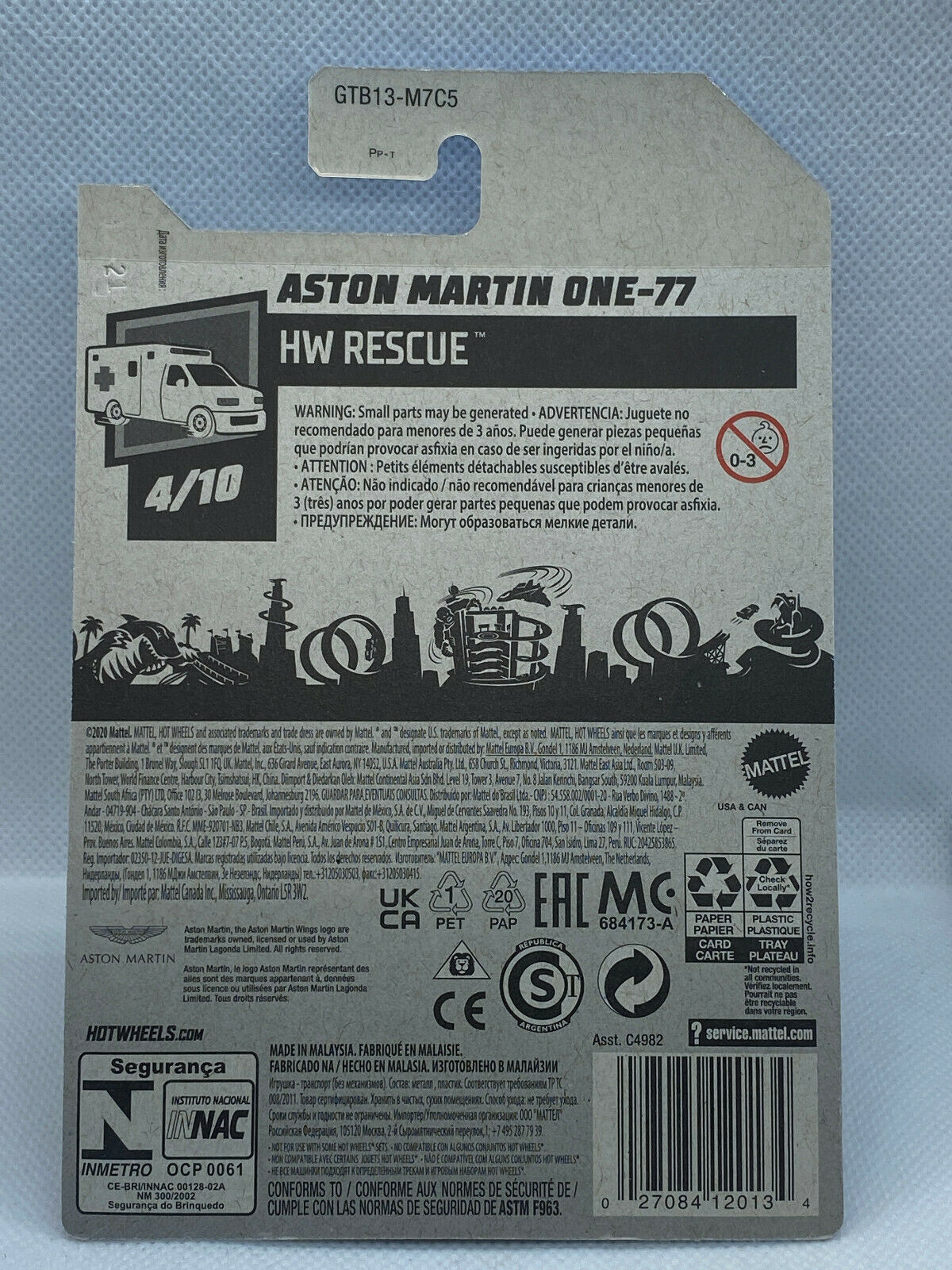 2021 Hot Wheels Rescue Series 4/10 Aston Martin One-77 215/250