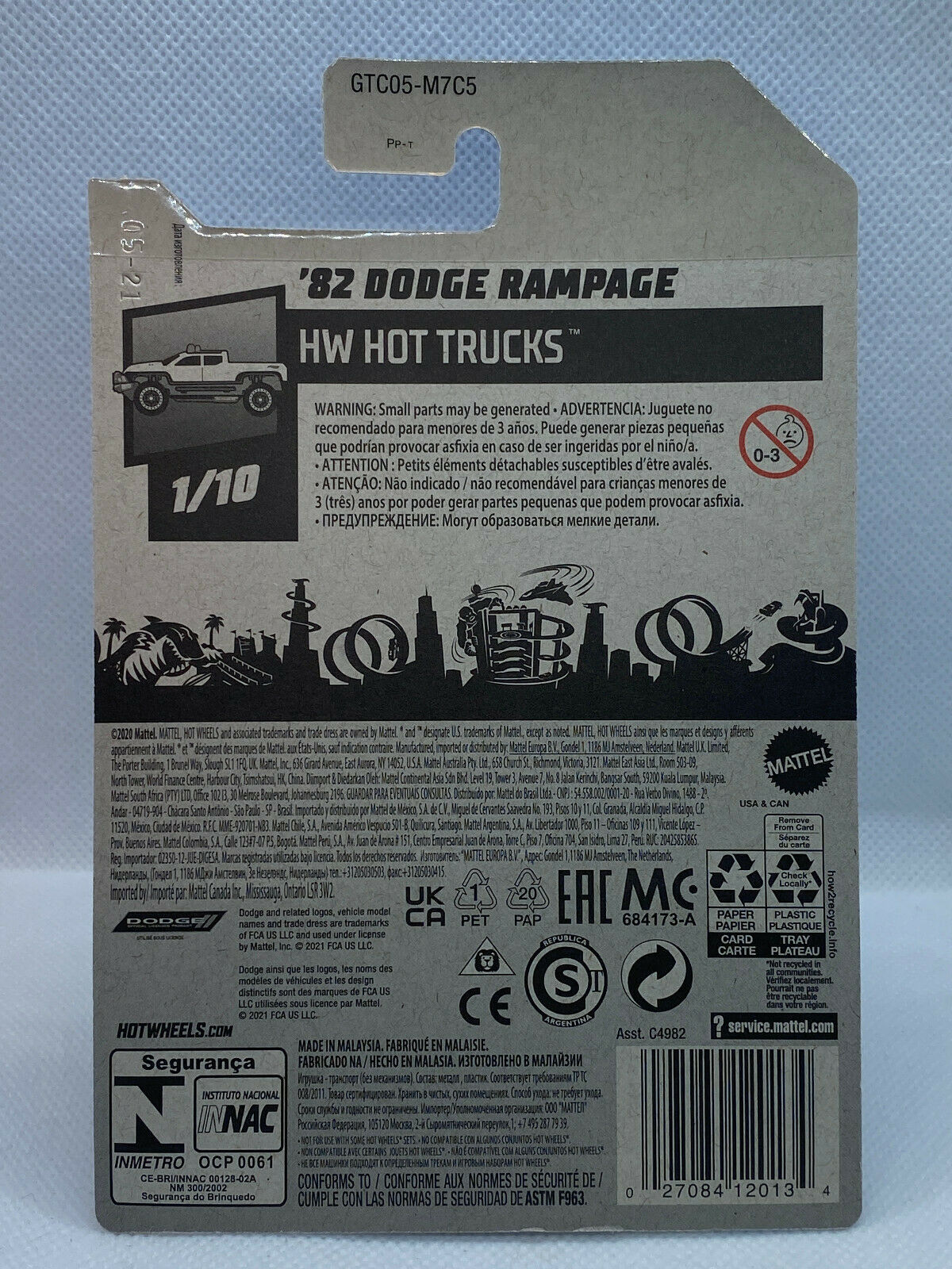 2021 Hot Wheels HW Hot Trucks #1/10 '82 Dodge Rampage #175/250 (Soft Corners)