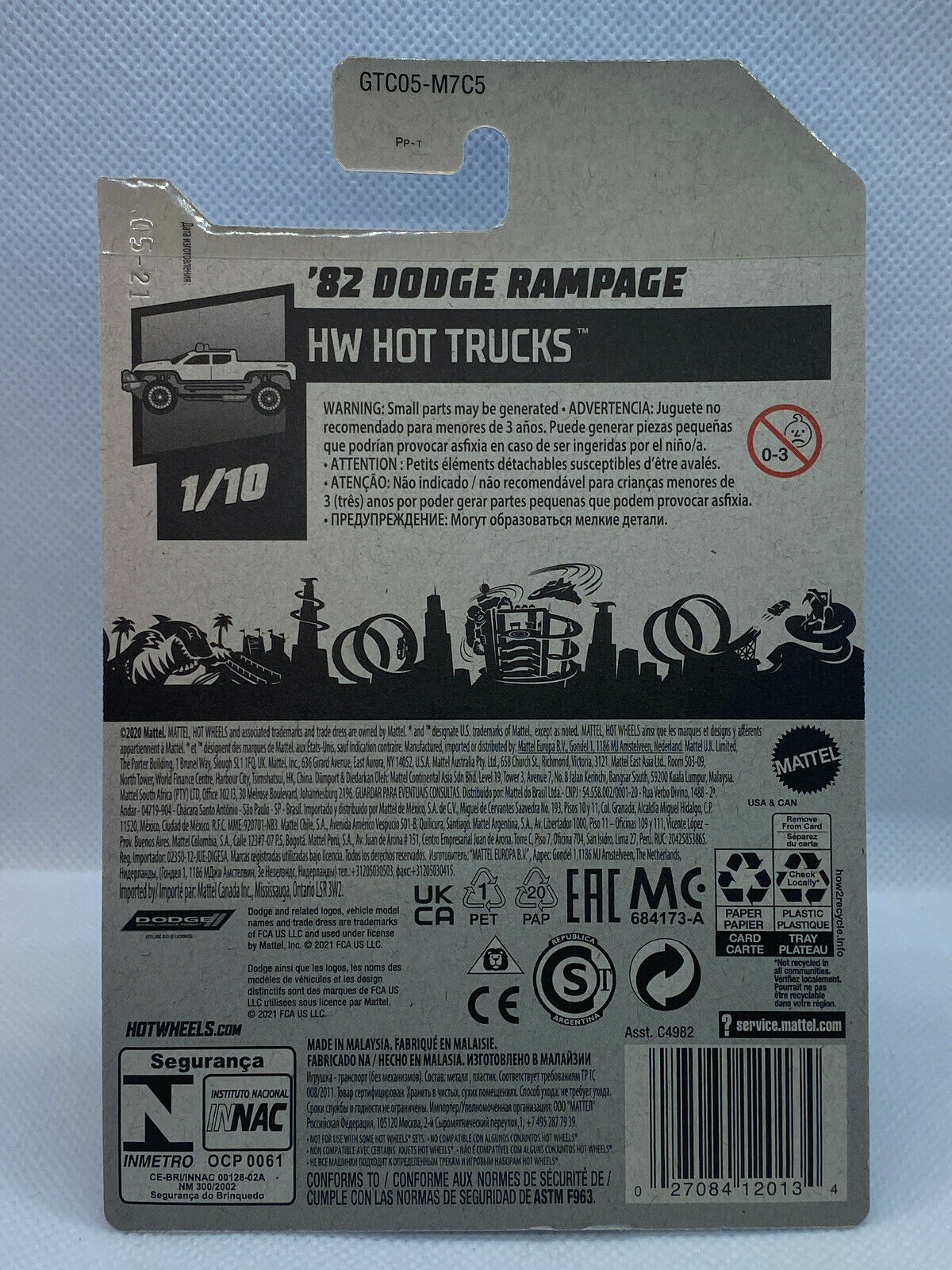 2021 Hot Wheels HW Hot Trucks #1/10 '82 Dodge Rampage #175/250 (Soft Corners)